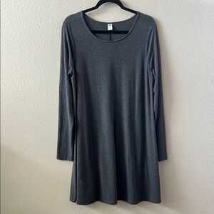 Old Navy Gray Long Sleeve Dress size large. GUC